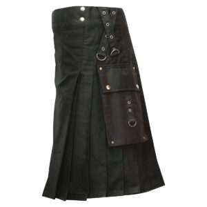 Gothic Fashion Black Utility kilt