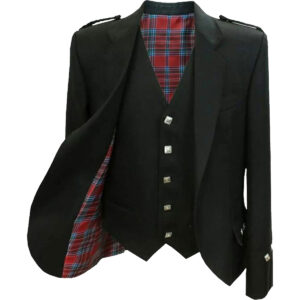 Argyll Kilt Jacket and Vest Lined with Tartan