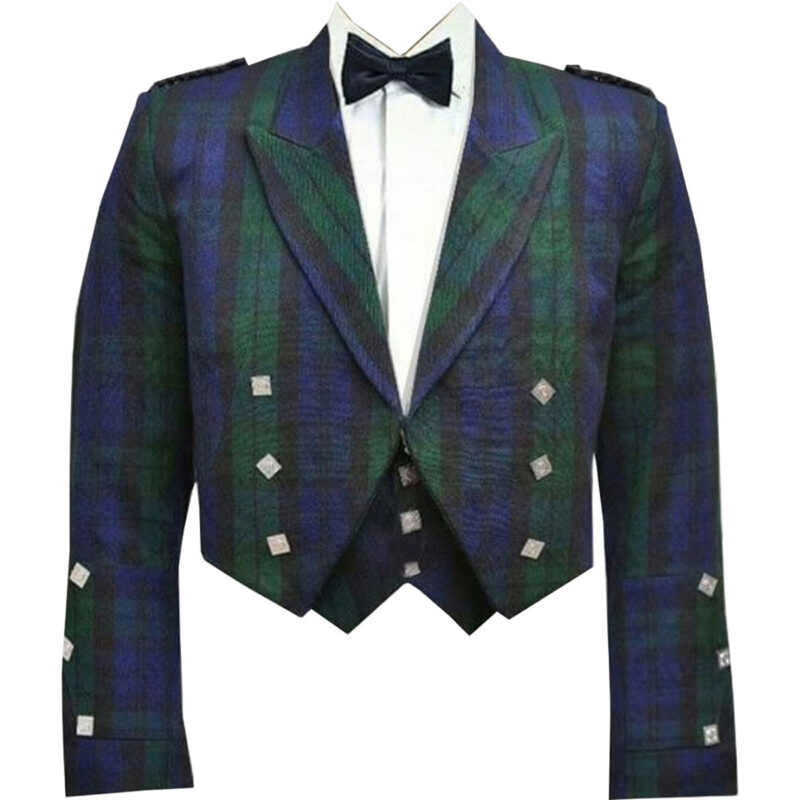 Prince Charlie Jacket-& Waistcoat In Tartan