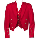 Red Prince Charlie Kilt Jacket And Vest