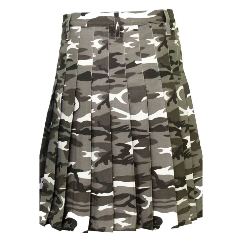 Urban Snow Camouflage Canvas Utility Kilt