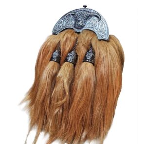 Full Dress Sporran Highland Coo Head Cantle with Engraving Caps