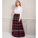 Witches of Scotland Women's Long Kilted Tartan Skirt
