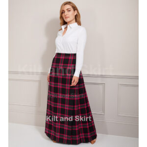 Witches of Scotland Women's Long Kilted Tartan Skirt
